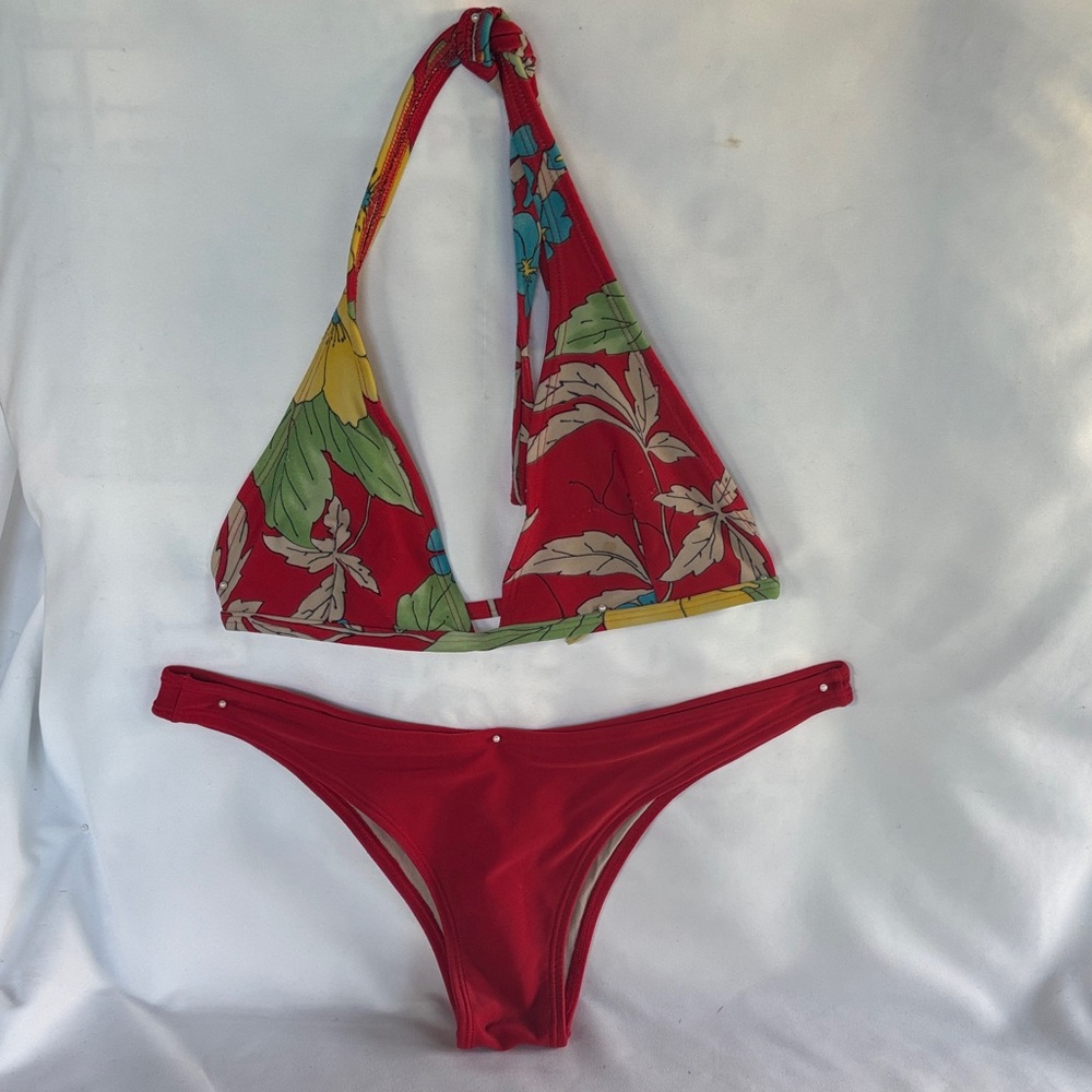 VINTAGE 1980’s BRAZILIAN THONG BIKINI SET - MULTICOLOR G/L